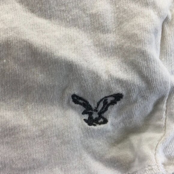 American Eagle Outfitters Men Raglan Henley Shirt Medium 3/4 Sleeve Casual - Picture 7 of 11